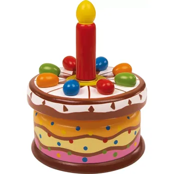 Hudební nástroj pro děti small foot Hrací skříňka narozeninoý dortík - poškozený obal