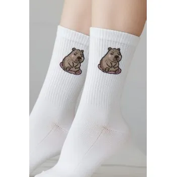 Dámské ponožky Dámské ponožky Milena Kapibara Ecru 37-41