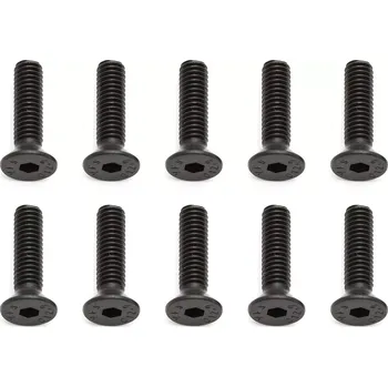 RC náhradní díl Associated Imbusové šrouby s zápustnou hlavou M4x16 mm FHCS, 10 ks.