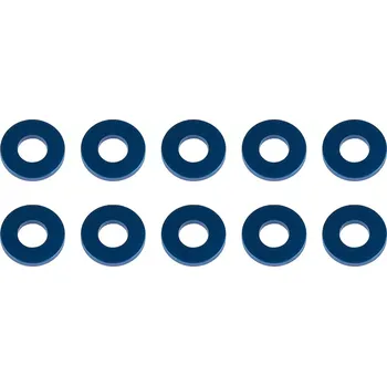 RC model Associated Bulkhead podložky, 7.8x3.5x1,0mm, modré alu, 10 ks.