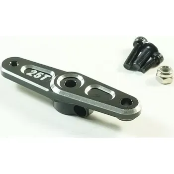 RC náhradní díl SWORKz Uni-Design 2-pojistná hlíníková černá servo dvouramená páka, 25 zubů, 1 ks.