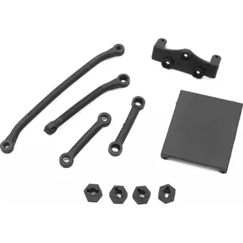 RC náhradní díl HOBBYTECH CRX18 - plastové spojovačky řízení a držák karoserie, sada