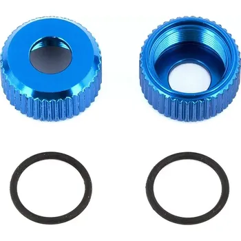 RC náhradní díl Associated RC8B3 hliníkové spodní čepičky včetně těsnění, 2 ks.