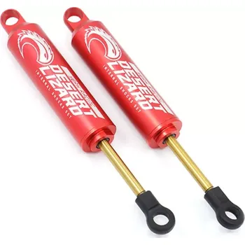 RC náhradní díl Yeah Racing Hliníkové olejové tlumiče Desert Lizard, červené 100mm ( 2 ks )