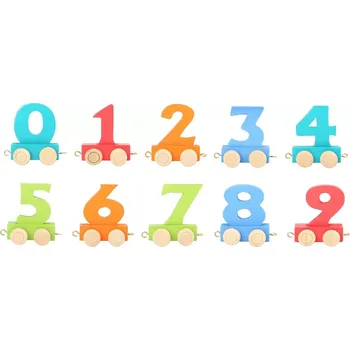 Vláček a vláčkodráha Small foot by Legler Small Foot Vláčkodráha vláček barevné číslice 1 ks číslice