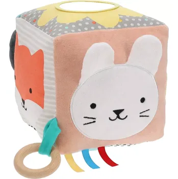 Hračka pro nejmenší Petit Collage Textilní motorická kostka Poškozený obal