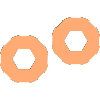 RC náhradní díl Team Corally Obložení kluzné spojky - 2 ks