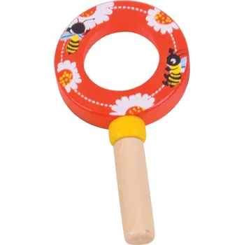Dřevěná hračka Bigjigs Toys minilupa 1ks oranžová