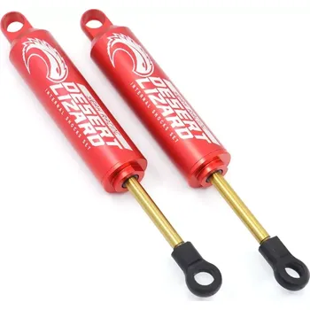 RC náhradní díl Yeah Racing Hliníkové olejové tlumiče Desert Lizard, červené 110mm ( 2 ks )