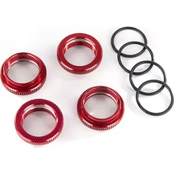 RC náhradní díl Traxxas stavěcí matice tlumiče GT-Maxx hliníková červená (4)