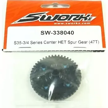 RC náhradní díl SWORKz HET ocelové hlavní ozubené kolo MODUL 1,0, 47 zubů, 1 ks.