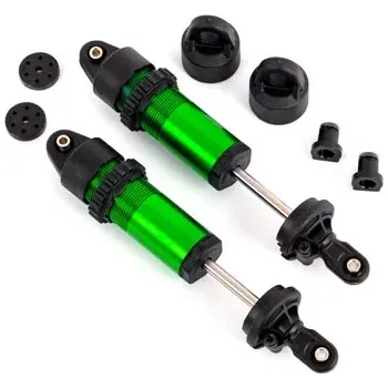 RC náhradní díl Traxxas tlumič krátký GT-Maxx hliníkový zeleně eloxovaný (2)