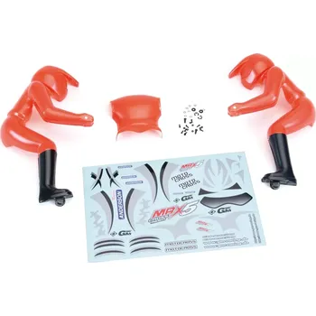 RC náhradní díl GM RACING Figurka jezdce včetně nálepek, červená