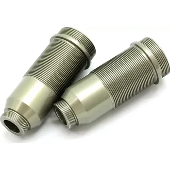 RC náhradní díl SWORKz přední hliníkové tělo olejového tlumiče, dlouhé, 2 ks.