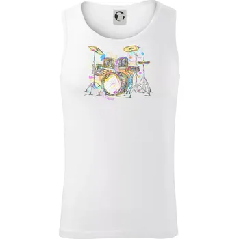 Bicí barevné splash - Tílko pánské Core - 2XL ( Bílá )