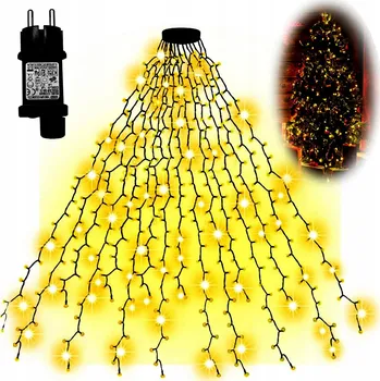 Vánoce VÁNOČNÍ OSVĚTLENÍ NA STROMEČEK 400 LED VNITŘNÍ/VENKOVNÍ BÍLÁ TEPLÁ Vodotěsnost IP44