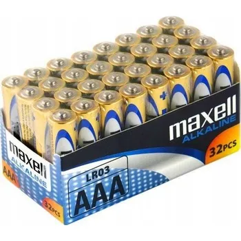 Článková baterie 32x Alkalická baterie AAA / LR03 Maxell Alkaline