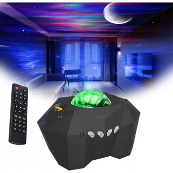 Noční světlo PROJEKTOR NOČNÍ OBLOHY projektor nebe noční lampa LED reproduktor blueetooth + dálkové ovládání