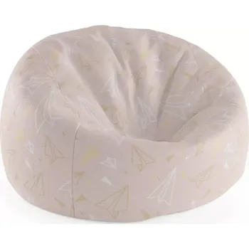 Sedací pytel Sablio Sedací vak Cocoon Zlaté a bílé vlaštovky - 75 x 45 x 35 cm