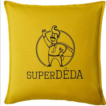 Polštář Superhrdina děda - Polštář 50x50 - 50x50 - Pouze potah ( Žlutá )