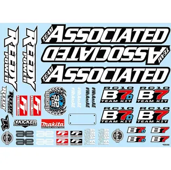 RC náhradní díl Associated B7 nálepky