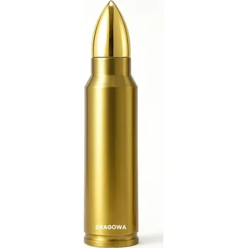 Termoska Dragowa Tactical Termoska ve tvaru náboje Bullet 1000ml, zlatá