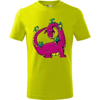 DOBRÝ TRIKO Dětské tričko Dračí klouzačka Velikost: 122/6 let, Barva: Limetková