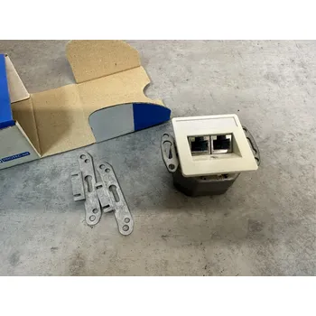 Elektrická zásuvka DANAPO Kvalitní datová zásuvka datová Protec.net CAT.6 2 x RJ45 podomítková bílá