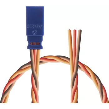 RC náhradní díl BLUE LINE SILIKON Servokabel (protikus), JR 0,50qmm kroucený silikonkabel 300mm, 1 ks.