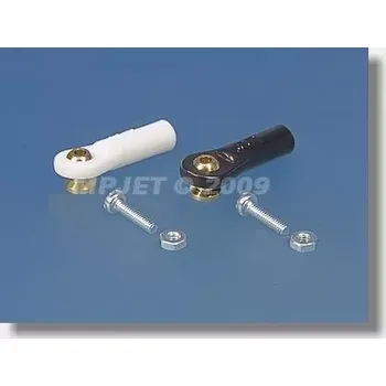 RC náhradní díl MPJet 2433 Kulový čep V1, pr.5mm, M2,5/2 Krátký Černý 6ks