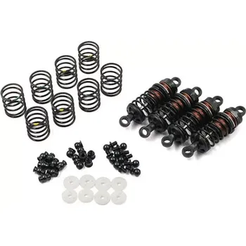 RC náhradní díl Yeah Racing Hliníkové olejové tlumiče Big Bore Go, černé 55mm ( 4 ks )