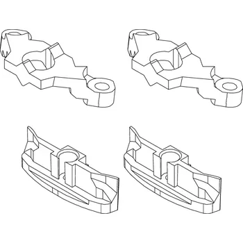 RC náhradní díl Turbo Racing vzpěra řízení a kovová základna předních světel C63 2x2ks