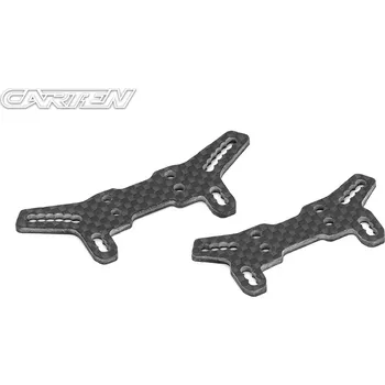 RC náhradní díl CARTEN uhlíkové parohy/držáky olejových tlumičů přední&zadní, 1+1 ks.