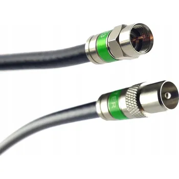 Anténní kabel Hotový DVB-T kabel konektor F - TV zástrčka kompresní 15m
