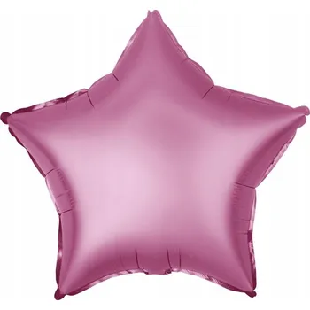 Balónek Fóliový balónek Hvězda růžová matná 45 cm (18")
