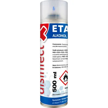 Dezinfekce DENATUROVANÝ ETYLALKOHOL ETANOL PRO DEZINFEKCI 99% SPRAY 500ML