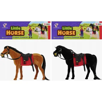 Figurka FIGURKA KONĚ S VLÁSKY REALISTICKÁ S POSTROJEM A SEDLEM