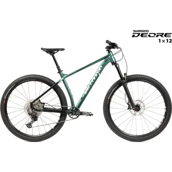 Jízdní kolo Kolo MTB 29" Lee Cougan Revenge, Shimano Deore 1x12 , velikost M – 19" zeleno-černá matná