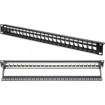 Patch panel Patch panel Klanet prázdný 19'' 24 portů 1U