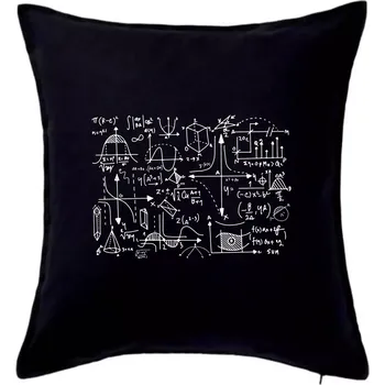 Polštář Matika na tabuli - Polštář 50x50 - 50x50 - Pouze potah ( Černá )