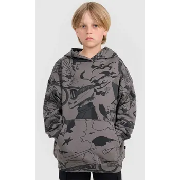 Chlapecké oblečení Chlapecká nepruhovaná mikina s kapucí 4F 4FJRAW25TSWSM2343-90A 146