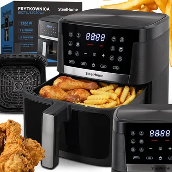 fritéza FRITÉZA STEELFENCE HORKOVZDUŠNÁ BEZ OLEJE AIR FRYER PEKÁRNA 1800W 7L