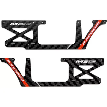 RC náhradní díl OMP M2 Sada bočnic - červená