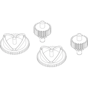 RC náhradní díl Turbo Racing Převody zvedacího mechanizmu C50 2 + 2 ks