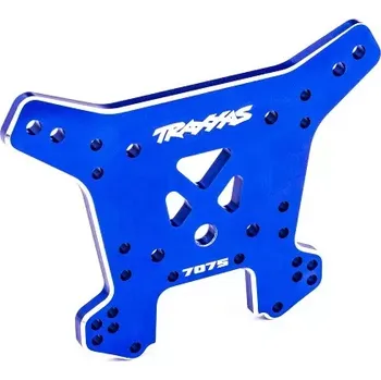 RC náhradní díl Traxxas vež tlumičů přední hliníková modře eloxovaná (pro Sledge)