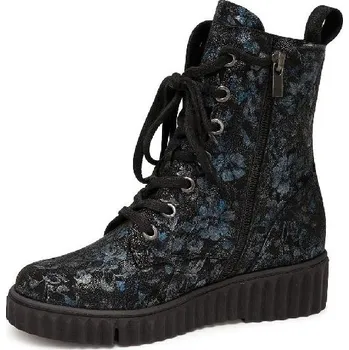 Dámská zdravotní obuv Kotníková obuv šněrovací se zipem Granat Kwiaty 7922 Rozměr: 38