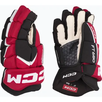 Hokejové rukavice Hokejové rukavice CCM JetSpeed FT680 SR black/red/white