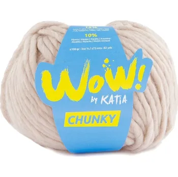 Příze Katia Wow Chunky 55 Beige Pletací příze