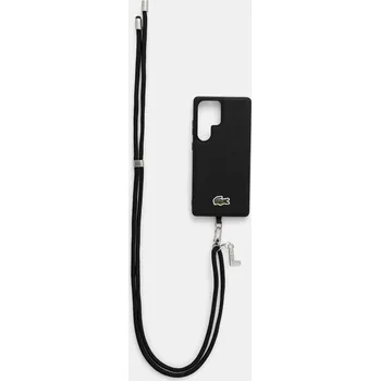 Pouzdro na mobilní telefon Obal na telefon Lacoste Samsung Galaxy S25 Ultra černá barva, LCHMBCS25LPVCK 99X, vel. ONE SIZE