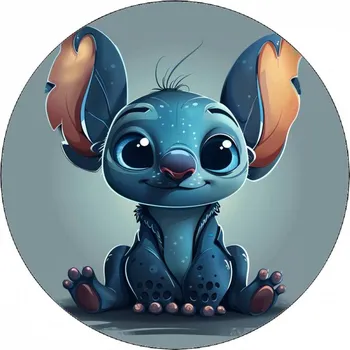 Jedlá dekorace na dort Jedlý papír Stitch sedící 19,5 cm Pictu Hap